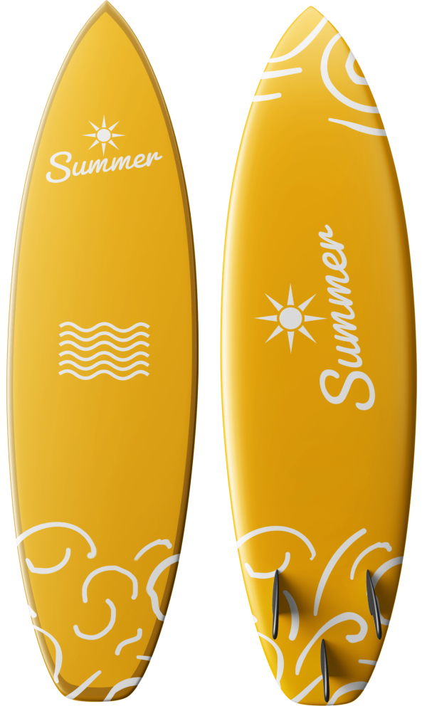 ⁦Summer surfboard 6ft yellow⁩ - الصورة ⁦2⁩